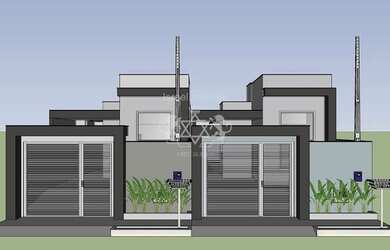 Imagem: A casa possui 2 Dormitórios, 2 Banheiros, 2 Vagas na garagem