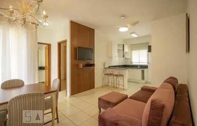 Imagem: O apartamento possui 1 Dormitório, 1 Banheiro, 1 Vaga na garagem