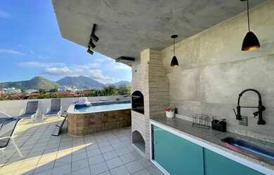 Imagem: O apartamento na cobertura possui 5 Dormitórios, 5 Banheiros