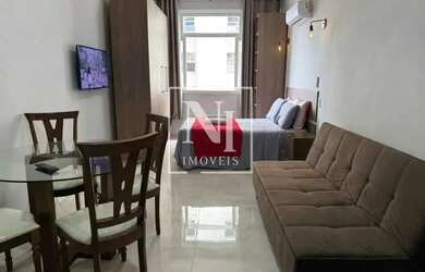 Imagem: O studio possui 1 Dormitório, 1 Banheiro, 30m² de Área e