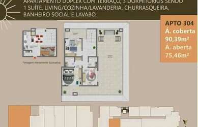 Imagem 3: Apartamento para Venda em Florianópolis, Ingleses, 3 dormitórios, 1 suíte, 2 banheiros, 1