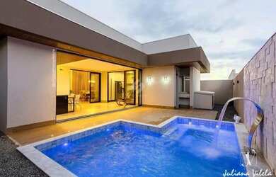 Imagem: A casa em condomínio possui 3 Dormitórios, 5 Banheiros, 4