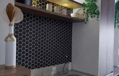 Imagem: O studio possui 1 Dormitório, 1 Banheiro, 27m² de Área e