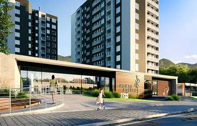 Imagem: O apartamento possui 2 Dormitórios, 1 Banheiro, 1 Vaga na garagem