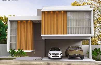 Imagem: A casa em condomínio possui 4 Dormitórios, 2 Banheiros, 2