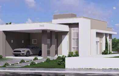 Imagem: A casa possui 3 Dormitórios, 2 Banheiros, 1 Vaga na garagem