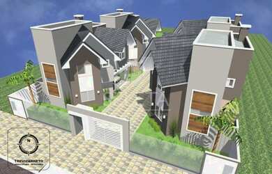 Imagem: A casa possui 3 Dormitórios, 2 Banheiros, 2 Vagas na garagem