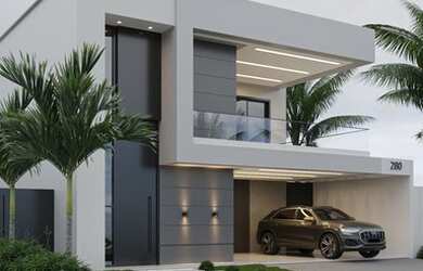 Imagem: A casa possui 1 Dormitório, 1 Banheiro, 1 Vaga na garagem