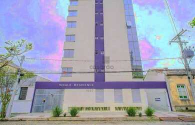 Imagem: O apartamento possui 1 Dormitório, 1 Banheiro, 1 Vaga na garagem