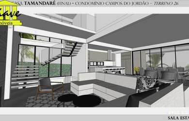 Imagem: A casa em condomínio possui 4 Dormitórios, 5 Banheiros, 4