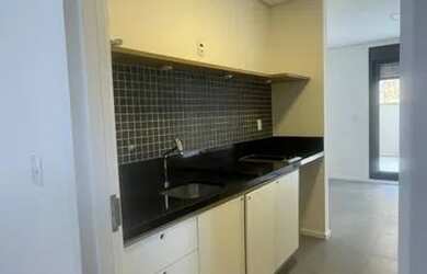 Imagem: O studio possui 1 Dormitório, 1 Banheiro, 27m² de Área e