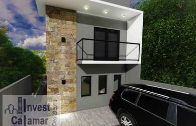 Imagem: A casa possui 3 Dormitórios, 3 Banheiros, 2 Vagas na garagem