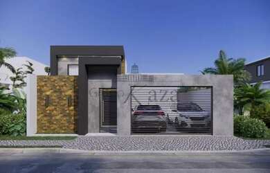 Imagem: A casa possui 3 Dormitórios, 3 Banheiros, 2 Vagas na garagem