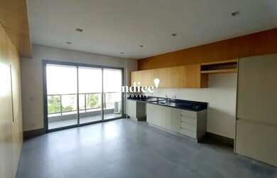 Imagem: O apartamento possui 1 Dormitório, 3 Banheiros, 1 Vaga na garagem