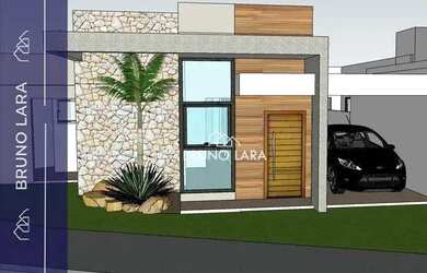 Imagem: A casa possui 3 Dormitórios, 2 Banheiros, 1 Vaga na garagem