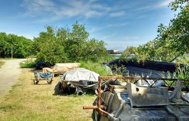 Imagem 11: Galpão frente a rod. Niterói/Manilha fundo pra baia de Guanabara