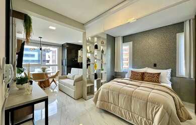 Imagem 9: 1 Dormitorio decorado ao lado da praça Flavio Boianovski