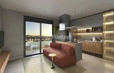 Imagem: O apartamento possui 1 Dormitório, 1 Banheiro, 38m² de Área