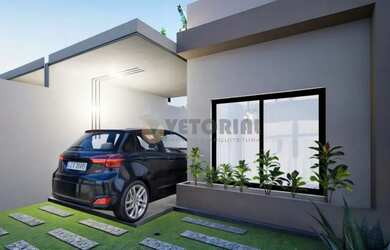 Imagem: A casa possui 2 Dormitórios, 2 Banheiros, 2 Vagas na garagem