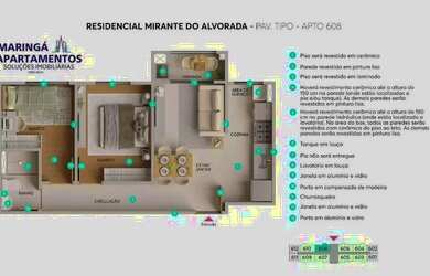 Imagem 10: Apartamento à venda em Maringá, Jardim Alvorada, com 2 quartos, com...