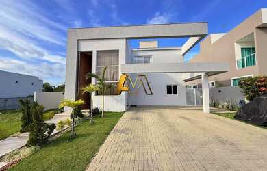 Imagem: A casa em condomínio possui 4 Dormitórios, 4 Banheiros, 4