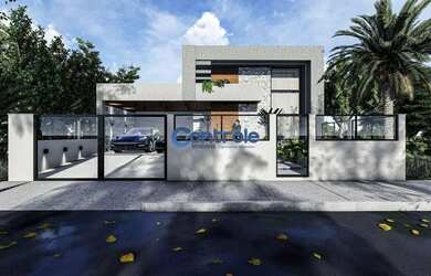 Imagem: A casa possui 3 Dormitórios, 2 Banheiros, 2 Vagas na garagem