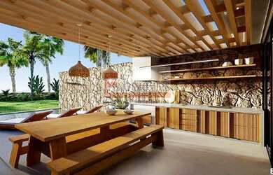 Imagem: A casa em condomínio possui 4 Dormitórios, 4 Banheiros e 280m²