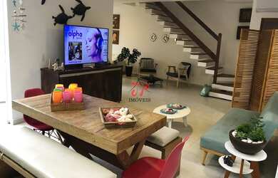 Imagem: A casa em condomínio possui 4 Dormitórios, 4 Banheiros, 2