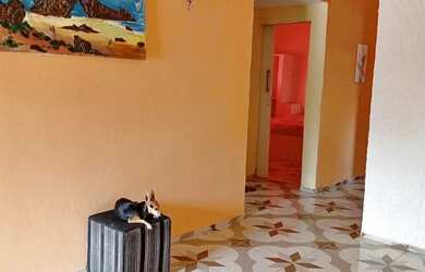 Imagem: A casa possui 2 Dormitórios, 1 Banheiro, 1 Vaga na garagem