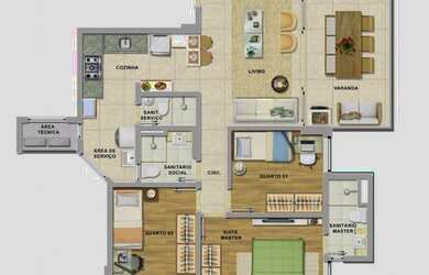 Imagem 7: Lucce Graça gt. Piscina, 86m² de Área, 2 Vagas na garageme3 Dormitórios