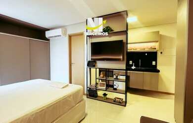 Imagem: O apartamento possui 1 Dormitório, 1 Banheiro, 1 Vaga na garagem