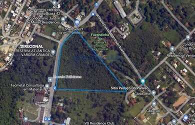 Imagem: O terreno possui 15.438m² de Área e está localizado em Vargem