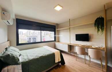 Imagem: O apartamento possui 1 Dormitório, 1 Banheiro, 25m² de Área