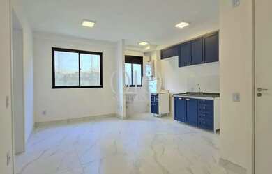 Imagem: O apartamento possui 1 Dormitório, 1 Banheiro, 1 Vaga na garagem