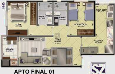 Imagem 3: SANTA MARIA - Apartamento Padrão - Nossa Senhora Do Rosário