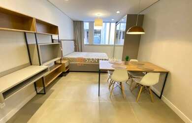 Imagem: O apartamento possui 1 Dormitório, 1 Banheiro, 45m² de Área