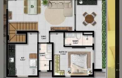 Imagem 3: Apartamento-LANÇAMENTO 1 e 2 quartos - DÚPLEX DE 3/4 TORRE ÚNICA, e...