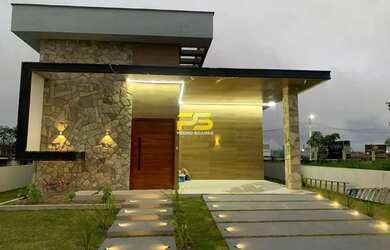 Imagem: A casa em condomínio possui 4 Dormitórios, 4 Banheiros, 2