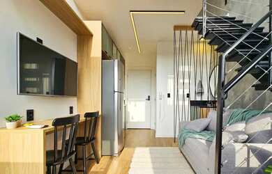 Imagem: O apartamento possui 1 Dormitório, 1 Banheiro, 32m² de Área