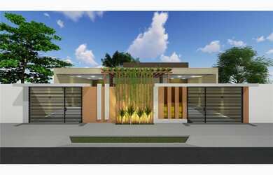 Imagem: A casa possui 2 Dormitórios, 2 Banheiros, 2 Vagas na garagem