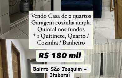 Imagem: A casa possui 2 Dormitórios, 1 Banheiro, 2 Vagas na garagem