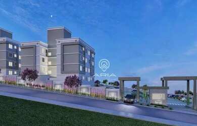 Imagem: O apartamento possui 2 Dormitórios, 1 Banheiro, 1 Vaga na garagem