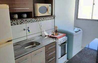 Imagem: O apartamento possui 2 Dormitórios, 1 Banheiro, 1 Vaga na garagem