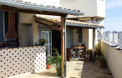 Imagem: O apartamento na cobertura possui 3 Dormitórios, 4 Banheiros