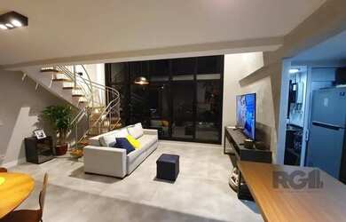 Imagem: O apartamento possui 1 Dormitório, 2 Banheiros, 2 Vagas na