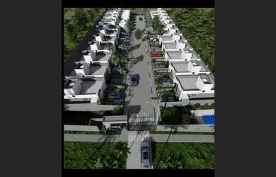 Imagem: A casa em condomínioe possui 3 Dormitórios, 2 Vagas na garagem