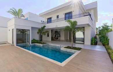 Imagem: A casa em condomínio possui 4 Dormitórios, 5 Banheiros, 4