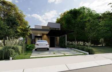 Imagem: A casa em condomínio possui 3 Dormitórios, 2 Banheiros, 2