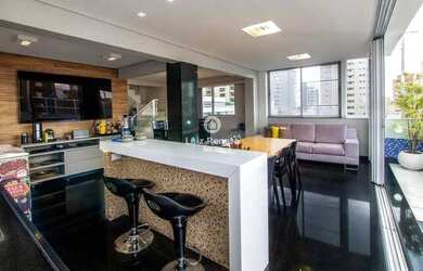 Imagem: O apartamento na cobertura possui 4 Dormitórios, 4 Banheiros