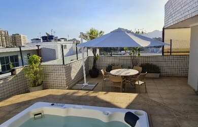 Imagem: O apartamento na cobertura possui 4 Dormitórios, 5 Banheiros